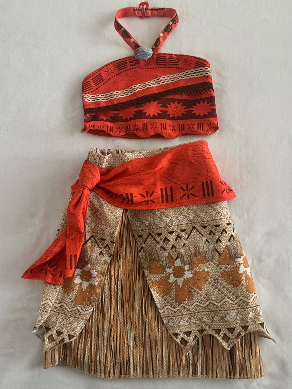 Disney Collection Moana Two-Piece Halter Top and Fringe Skirt Set Size 3